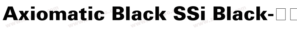 Axiomatic Black SSi Black字体转换